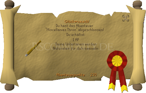 Abschlussbild: Miscellanias Thron