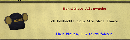 Bewaffnete Affenwache
