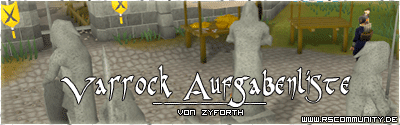 Banner: Varrock Aufgabenliste