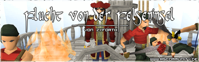Banner: Flucht von der Felseninsel