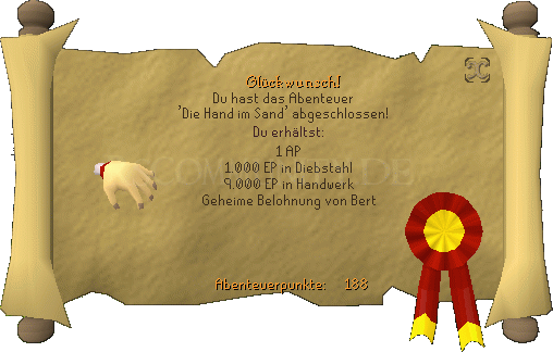 Abschlussbild: Die Hand im Sand