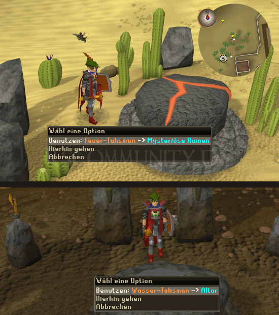 Wasser/Feuer-Talisman -> Altar
