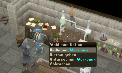 Bedienen: Werkbank