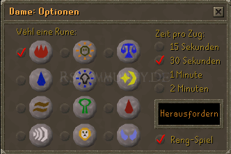 Dame: Optionen