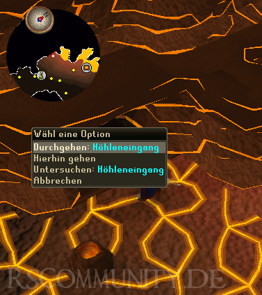 Höhleneingang betreten