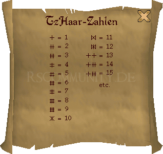 TzHaar-Zahlen