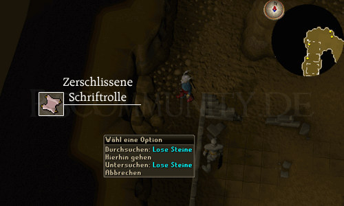 Zerschlissene Schriftrolle