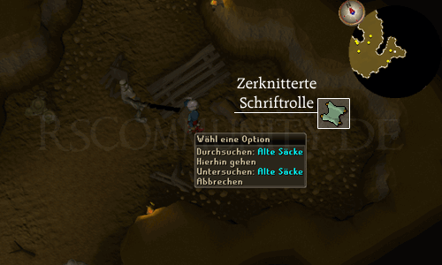 Zerknitterte Schriftrolle