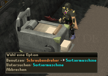 Schraubendreher -> Sortiermaschine