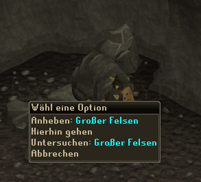 Anheben: Grpßer Felsen