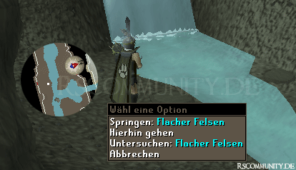 Springen: Flacher Felsen
