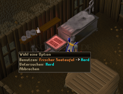 Kochen der Seeteufel