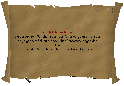 Pantomime-Vorladung
