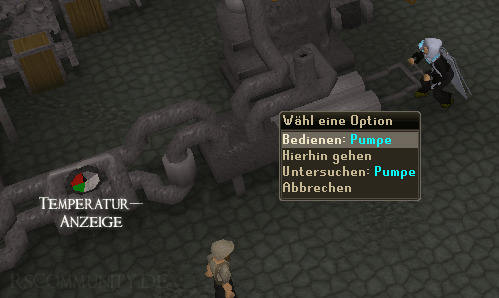 Pumpe bedienen